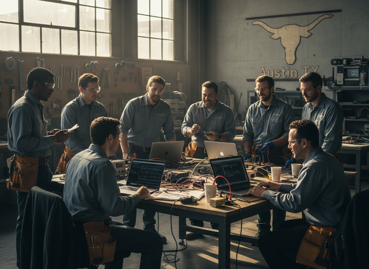 The Skin Test Classic team at work in Austin
